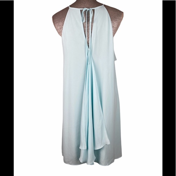 BCBGMaxazria Hattie Ruffle Cascade Dress in Light Azure Size Small - Picture 3 of 3
